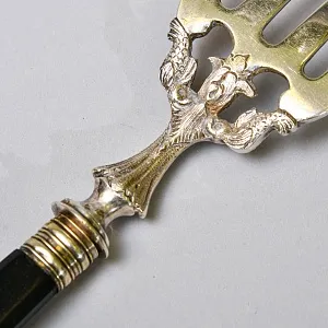 Винтажный Набор для Сервировки и подачи блюд Нож + Вилка, Silverplated Франция начало ХХ века.