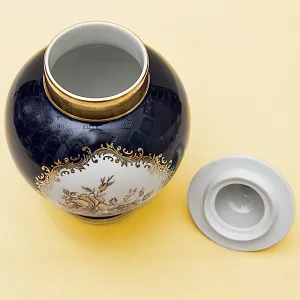 Малый Вазон с крышкой из коллекции «Gold Night» SHUMAN-ARZBERG Германия Н-25см.