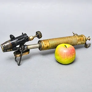 Редкость! Винтажная Латунная Бензиновая Горелка - Поршневая Паяльная Лампа, BARTHEL Германия -50 гг. 