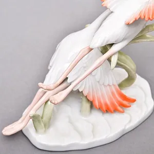 Редкая! Коллекционная статуэтка «Птицы. Два Фламинго в полете», Фарфор ROSENTHAL Германия, 1974 - 1982 годы. 