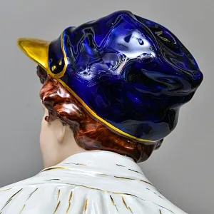 Большая Фарфоровая Статуэтка «Юноша Водонос» ROYAL DUX BOHEMIA, Чехословакия -1957 год.