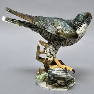 Большая Фарфоровая Статуэтка «Птица - Сокол-Сапсан», Hutschenreuther, Германия -1970 год.