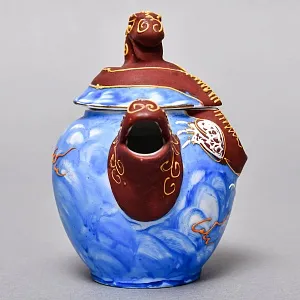 Чайный Сервиз на 6 персон «Небесные Драконы», Фарфор SATSUMA Япония, середина ХХ века.