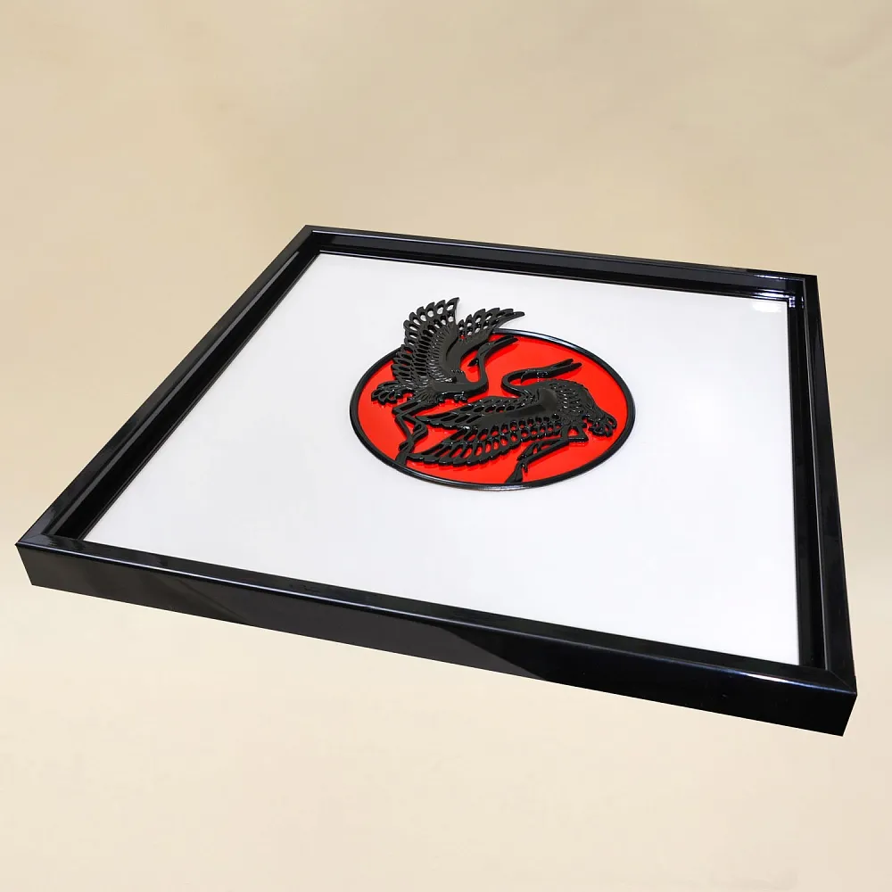 Редкость!!! Картина - Панно - Барельеф «Журавли - страны восходящего Солнца» Япония -1980 год.