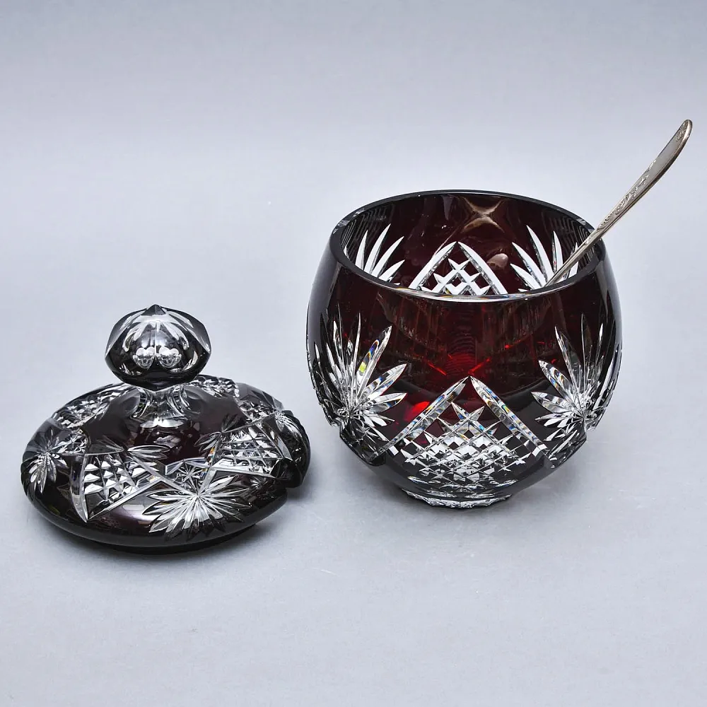 Редкость! «Рубиновый Хрусталь» Набор Крюшонница с Чашками, DOROTHEENHUTTE Германия.