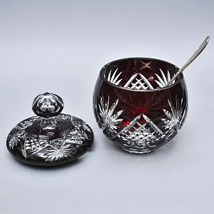 Редкость! «Рубиновый Хрусталь» Набор Крюшонница с Чашками, DOROTHEENHUTTE Германия.