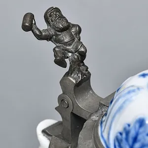 Антикварный Фарфоровый кувшин для пива «Гном - пивовар», Bremer & Liebmann Германия, 1887 - 1923 годы.