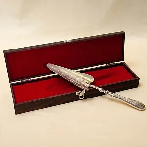 Сервировка Стола - Винтажная Лопатка для подачи, Металл Silverplate, Франция 50 гг.