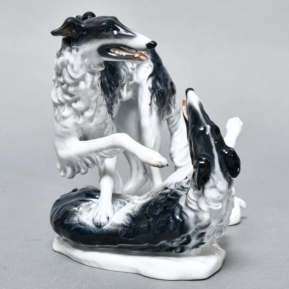 Коллекционная Фарфоровая статуэтка «Охотничьи собаки. Две Борзые», ROSENTHAL Германия.