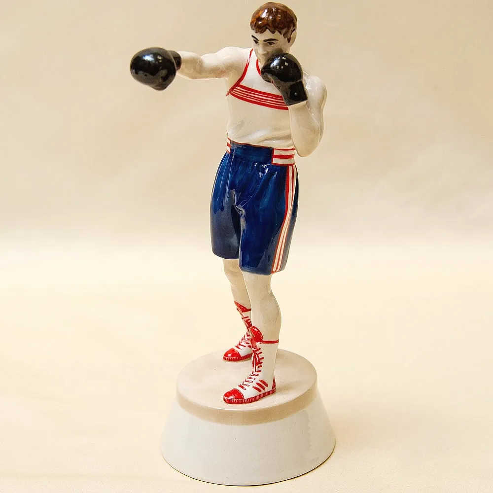 Авторская Коллекционная Фарфоровая Статуэтка «Боксёр», Россия.