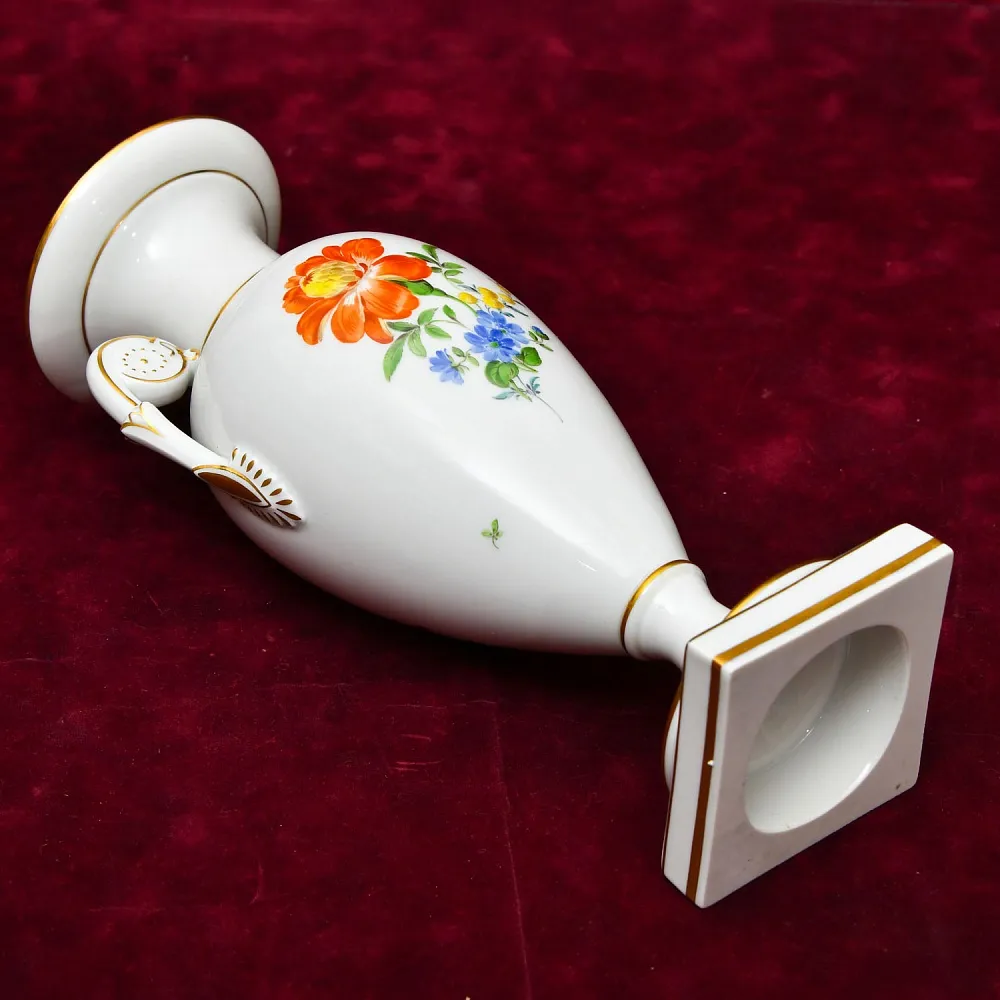 Коллекционная Фарфоровая Ваза «Цветочный Букет», MEISSEN Германия, середина ХХ века.