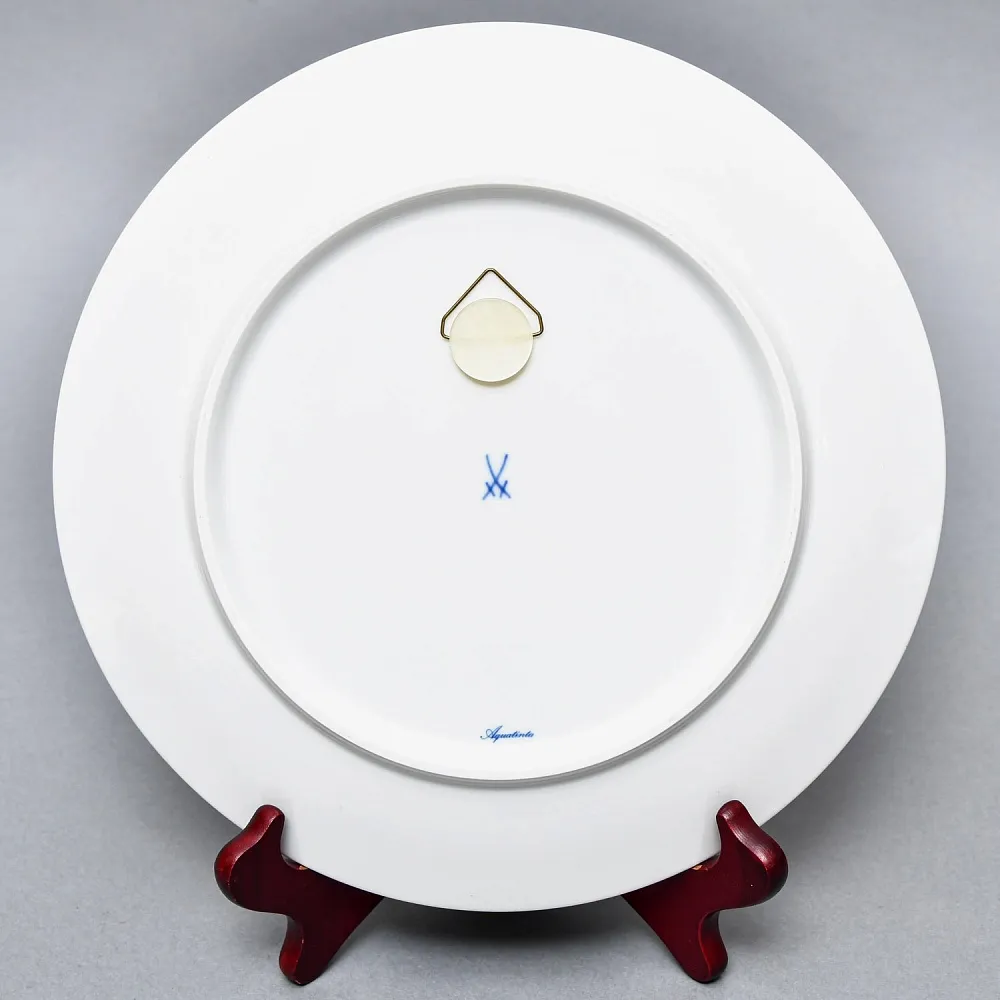 Коллекционная Тарелка - Блюдо «Клейма Мейсенской мануфактуры», Фарфор, MEISSEN Германия.