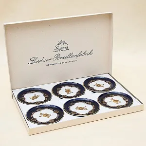 Набор Подставочных Тарелочек «Золотой Букет» Фарфор LINDNER Kups Германия D - 10 см.