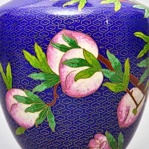 Парные Вазы «Фруктовый Сад» в технике «Клуазоне», металл Китай 50 -е годы ХХ века.