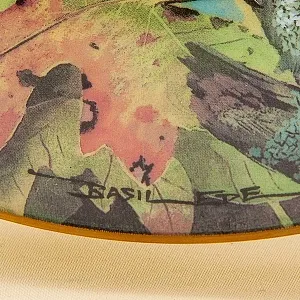 Коллекционная Тарелка «Черный Дрозд» Фарфор Лимож Limoges Франция 1984 год.