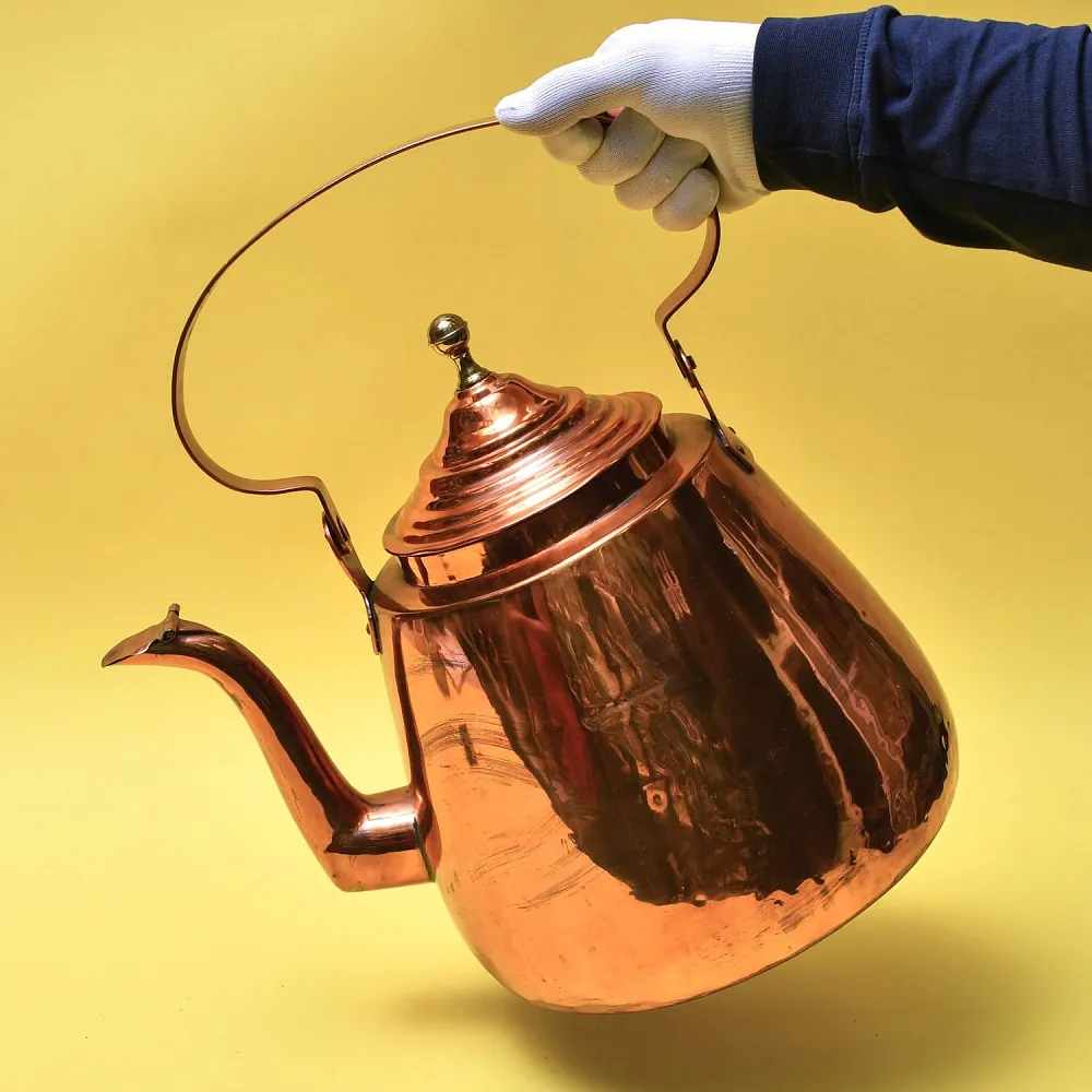 Большой Антикварный Медный Чайник на 12 литров. Германия начало ХХ века.