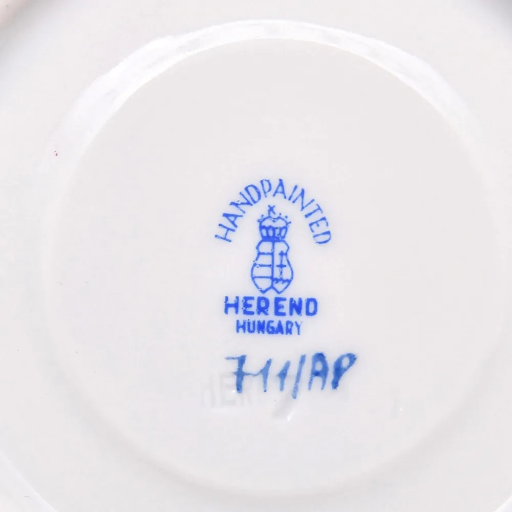 Коллекционная Фарфоровая Кофейная пара «APPONYI PURPUR», HEREND Венгрия.