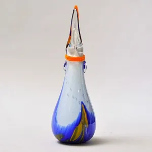 Авторская Коллекционная Стеклянная Статуэтка - Ваза «Тукан», Цветное стекло, Россия.