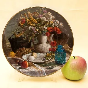 Коллекционная Номерная Тарелка «Натюрморт» Фарфор, Royal MOSA, Голландия - 1988 год.