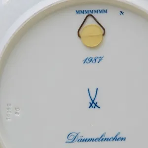 Коллекционная Тарелка - Блюдо «ДЮЙМОВОЧКА» Фарфор, MEISSEN / МЕЙСЕН Германия -1987 год.