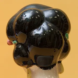 Большая Интерьерная Фаянсовая Статуэтка «Девушка с лютней», CIA MANNA Италия 50-е годы.