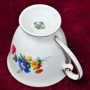 Коллекционная Кофейная Пара «Летний букет», фарфор Tirschenreuth, Германия -70 гг.