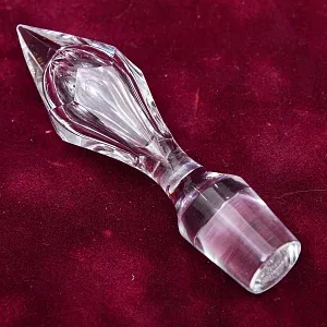 Винтажный Набор для Специй и Соусов на деревянной подставке, Хрусталь Франция 50 -е годы.