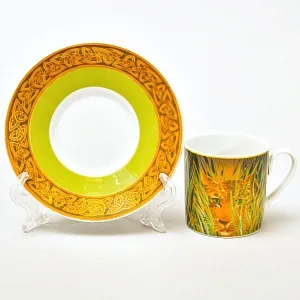 Коллекционная Фарфоровая Кофейная пара «Африканский Леопард», Rosenthal Германия - 2002 год..