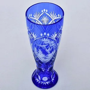 Редкость! Хрустальный Коллекционный Пивной Бокал «Охота - Дичь», SCHONBORNER, Германия, 50 гг.