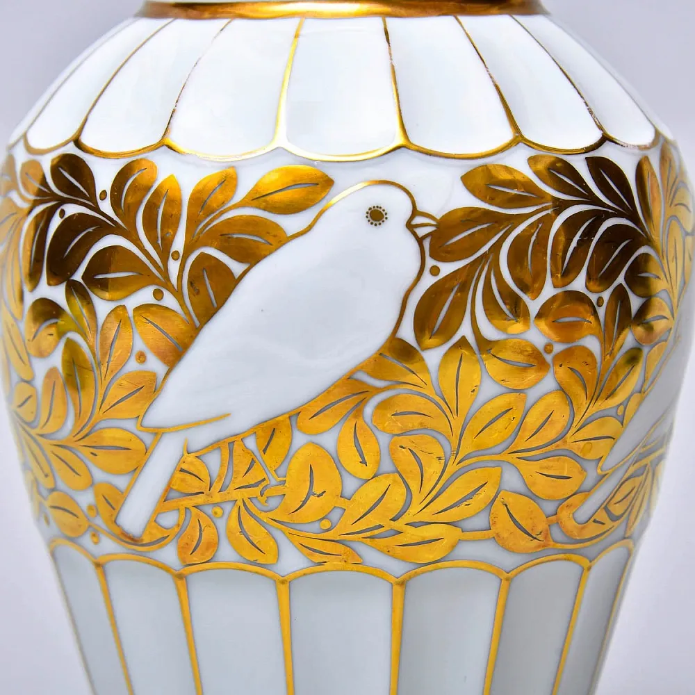 Редкость! Авторский Винтажный Фарфоровый Вазон «ПТИЦЫ», Hutschenreuther Германия Н - 28 см.