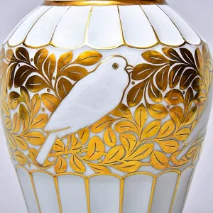 Редкость! Авторский Винтажный Фарфоровый Вазон «ПТИЦЫ», Hutschenreuther Германия Н - 28 см.