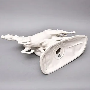 Большая Фарфоровая Статуэтка «БЕГУЩИЕ ЛОШАДИ», Hutschenreuther Германия, вторая половина ХХ века.