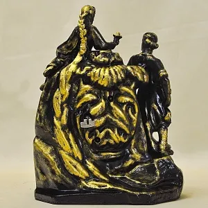 Чугунные Механические Настольные часы «Каменный Цветок», ЧЧЗ - МОЛНИЯ СССР-1967 год. 