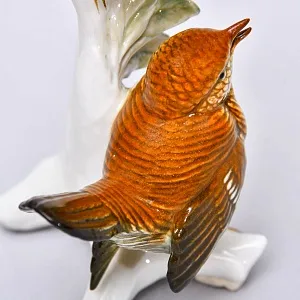 Фарфоровая Статуэтка «Пара Птиц - Крапивники», Карл Энс / Karl Ens Германия, середина ХХ века.