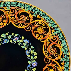 Коллекционная Тарелка - Блюдо «Золотой плющ» Фарфор, VERSACE, Rosenthal Германия -1997 год. 