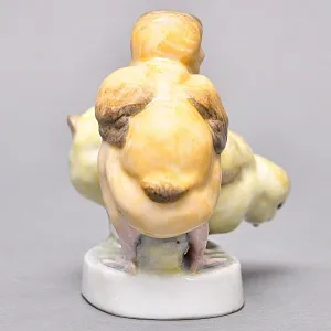 Коллекционная Фарфоровая статуэтка «Два Цыплёнка», Карл Энс / Karl Ens Германия, 30-е гг. ХХ века.