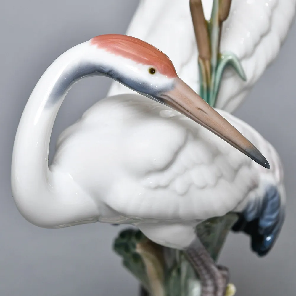 Коллекционная Фарфоровая статуэтка «Птицы. Пара журавлей», Lladro Испания. 