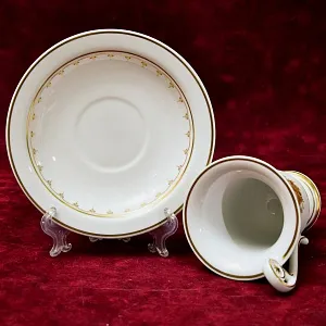 Классическая Фарфоровая Пара «Цветочное Золото» для Горячего Шоколада или Какао, KAISER Германия - 1979 год.