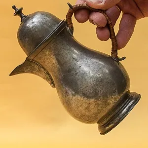 Небольшого размера Антикварный Оловянный Кофейник на 0,6 литра. Бельгия, ХIХ век.