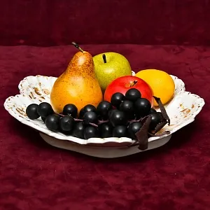 Антикварная Фарфоровая Тарелка - Блюдо «Летний букет с Ромашкой», Германия, конец ХIX - начало ХХ веков.