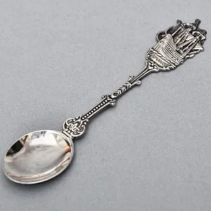 Сервировочный Набор Коллекционных  Десертных Ложек «Парусные Корабли», Silverplate Германия.