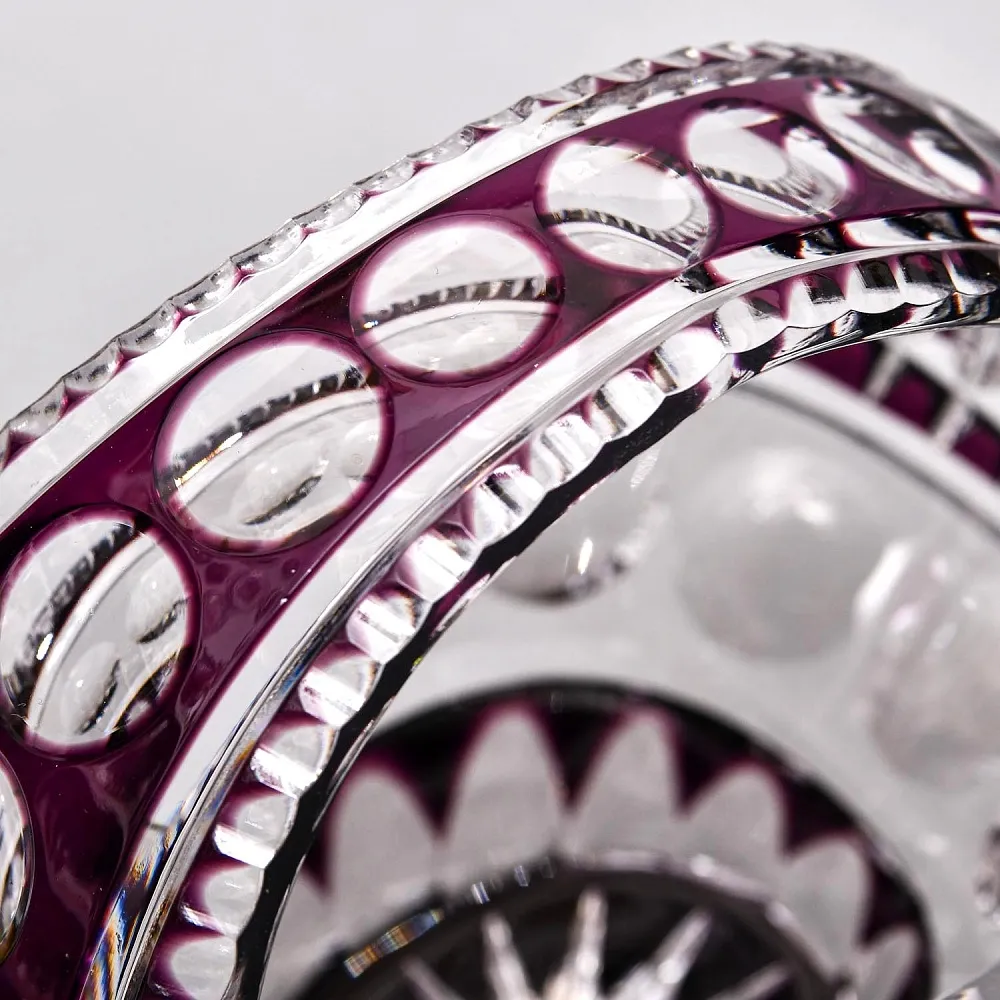 «Аметистовая Хрустальная Корзинка» - Ваза - Конфетница, SCHONBORNER Германия 60-е годы ХХ века.