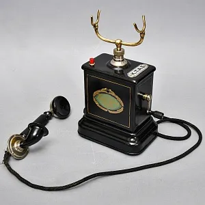 Антикварный Настольный Телефонный аппарат - Телефон «Kjøbenhavns Telefon - KTAS», Дания -1905 год.