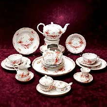 Чайный Сервиз «Индийский цветок» на 6-ть персон Фарфор MEISSEN / МЕЙСЕН Германия.