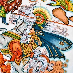 Коллекционное Блюдо - Тарелка «Мифы, сказания. Чингисхан - Завоеватель» Фарфор, Hutschenreuther Германия. 