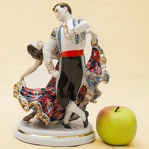 Редкость! Авторская Фарфоровая статуэтка «Испанский танец», СССР ЛЗФИ, 1967 - 1983 годы. 