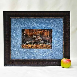 Настенное Панно - Картина - Барельеф «Атомный ледокол Арктика» СССР - 1977 год.