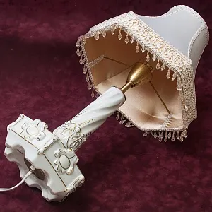 Фарфоровая Настольная Электрическая Лампа - Светильник SANDIZELL, Германия 1951-1960 гг.