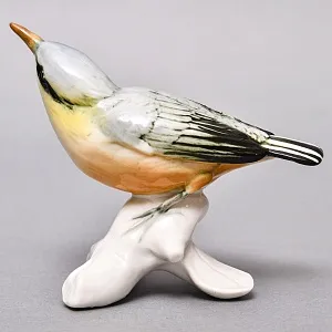 Коллекционная Фарфоровая статуэтка «Птица - Поползень», Карл Энс / Karl Ens, Германия, 50-е годы ХХ века.