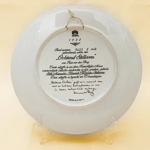 Коллекционная Номерная Тарелка «Натюрморт» Фарфор, Royal MOSA, Голландия - 1988 год.